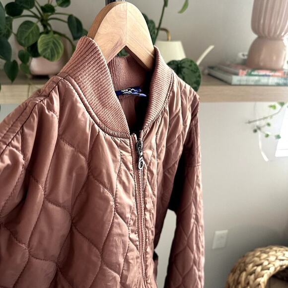 JoyLab Quilted Windbreaker Jacket Water Resistant Dusty Pink Size M - Picture 3 of 8